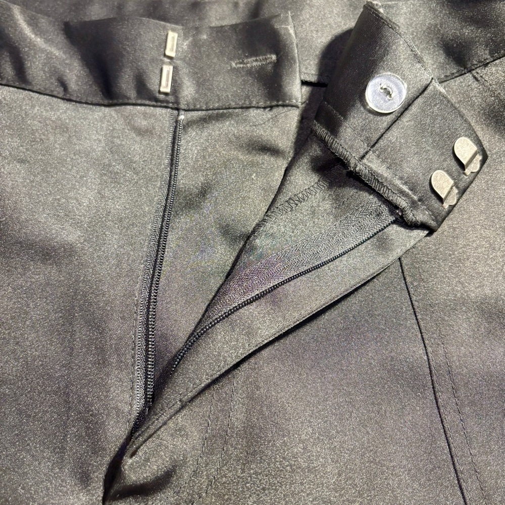 NWOT Noli Milan Black Satin Cargo Pants Size 2 - Picture 10 of 11